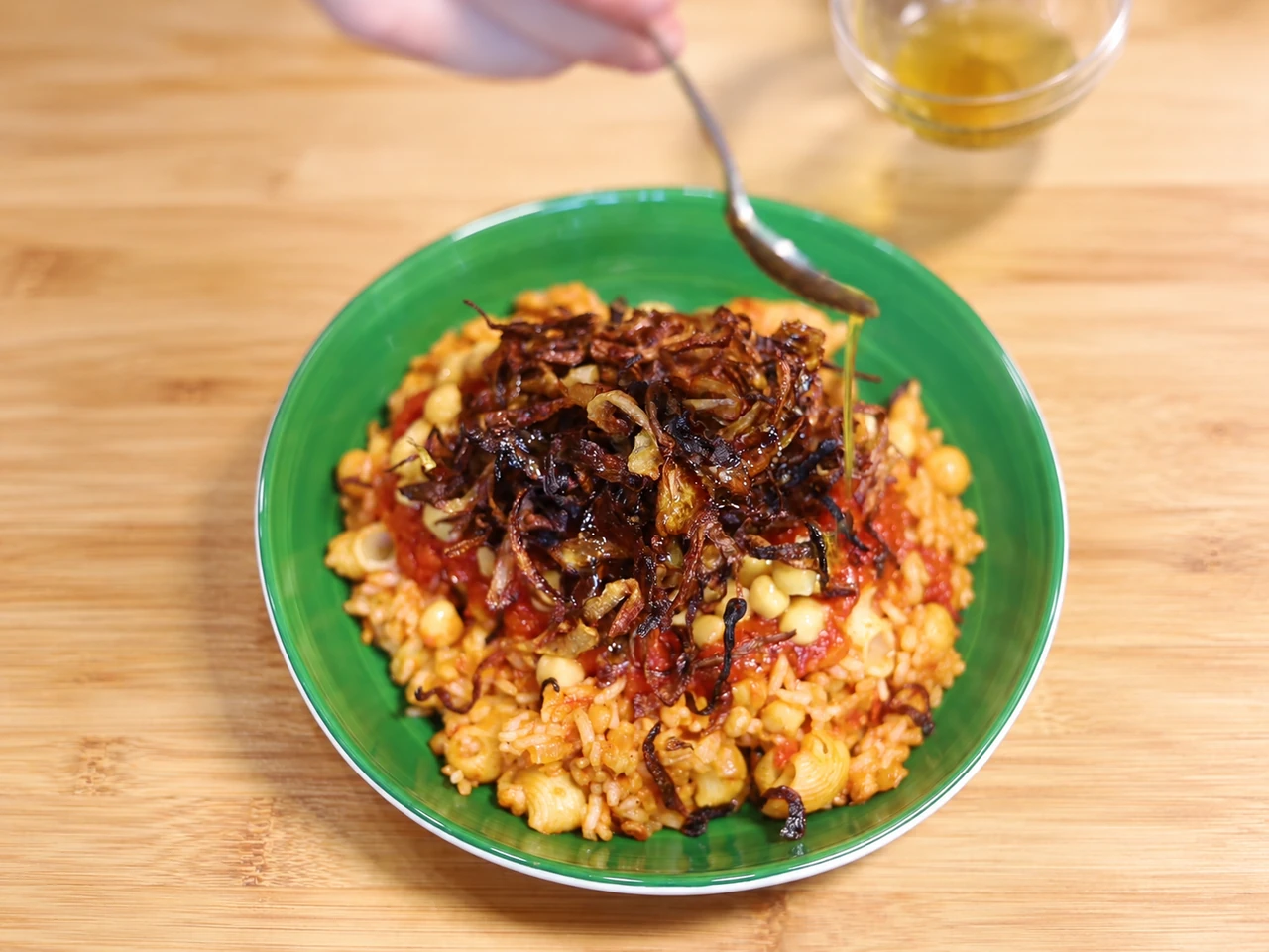 Paso 10 de Kushari de Egipto
