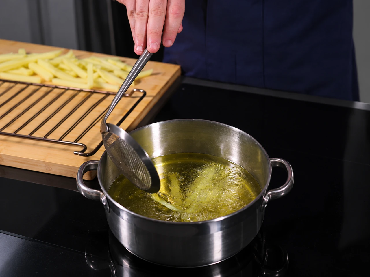 Paso 6 de Smažený Sýr con Patatas Fritas
