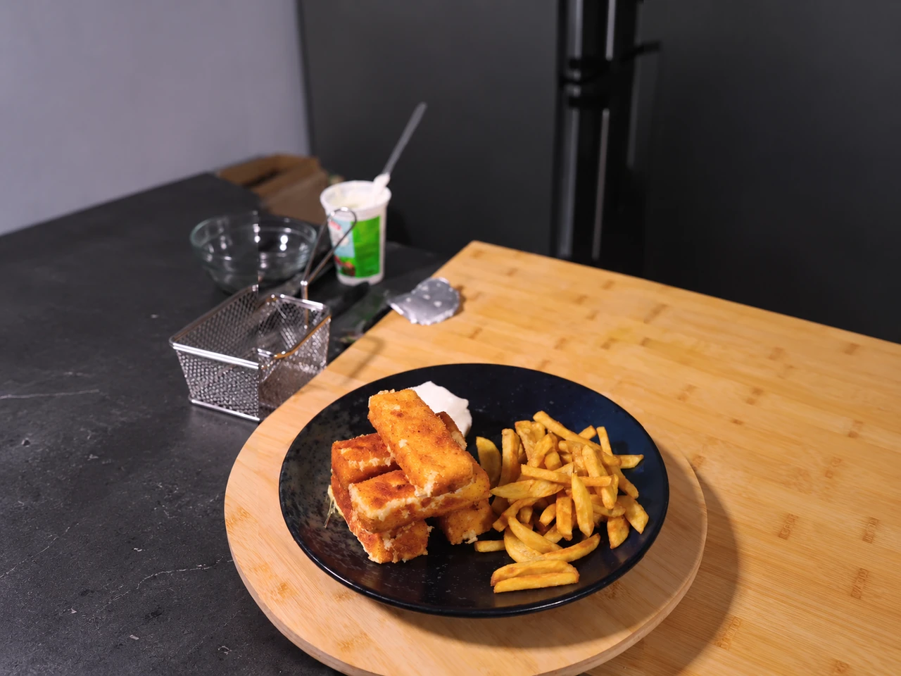 Paso 8 de Smažený Sýr con Patatas Fritas