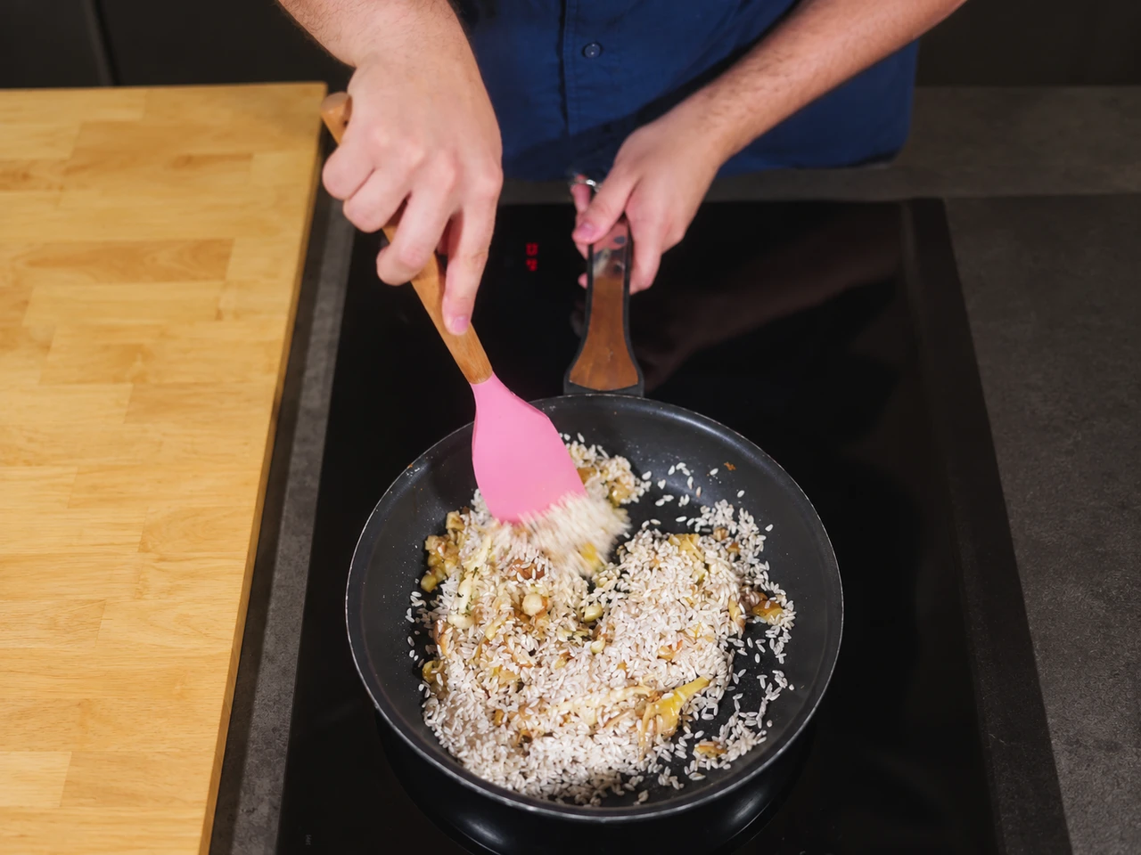 Paso 4 de Risotto de Dungeon Meshi