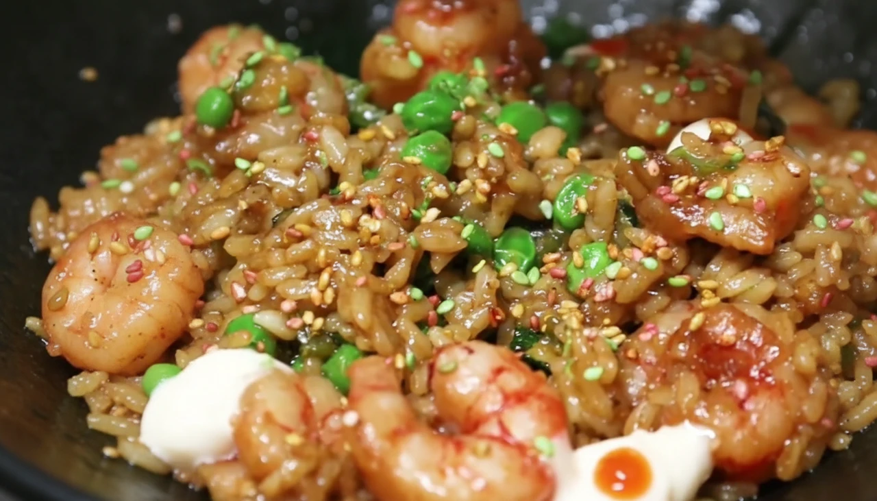 Arroz con gambas
